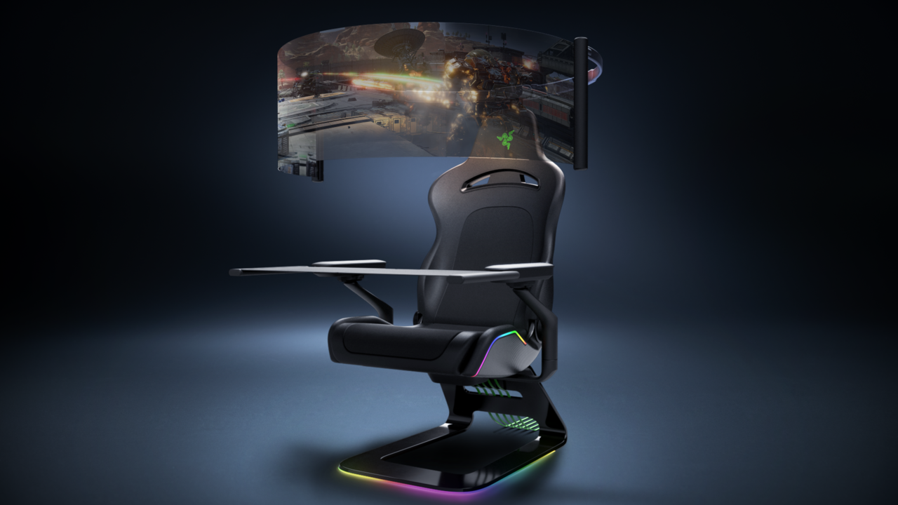 Razer Reveals Immersive Gaming Chair With 60" OLED Screen At CES 2021